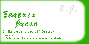 beatrix jacso business card